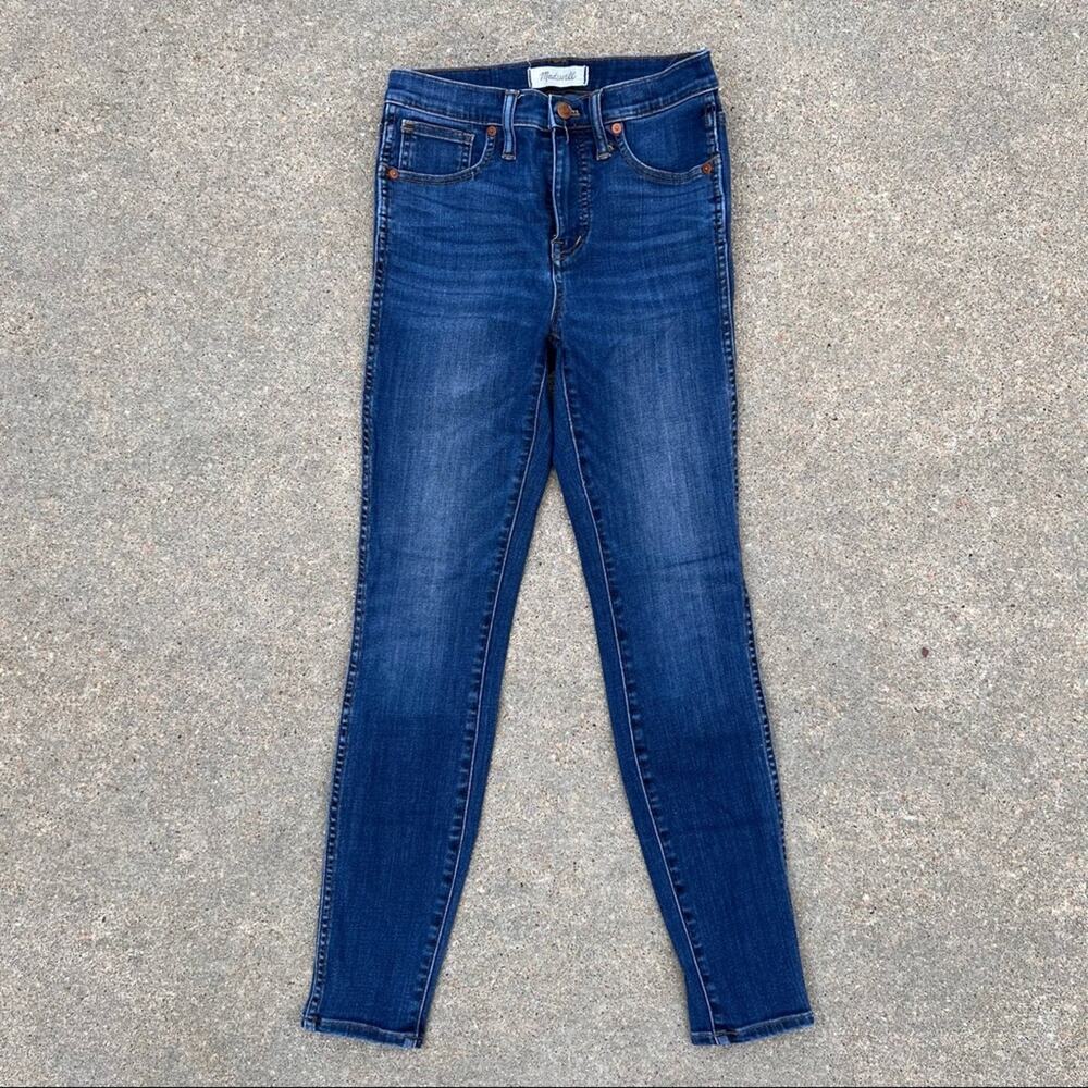 Madewell 10 inch high rise skinny jeans dark wash size 25